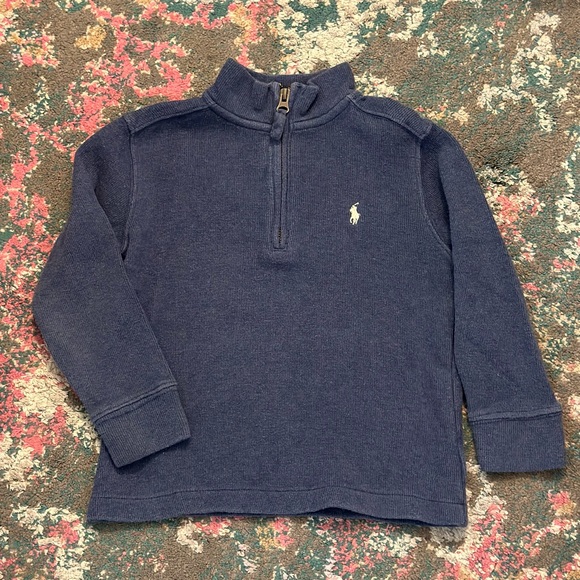 ✨2 Ralph Lauren Boys Half Zip Sweatshirt Sweater size 4 - Picture 2 of 4